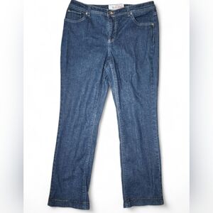 Faded Glory Women’s Jeans Size 12 Stretch Straight Classic Bluestone Hemmed 29.7